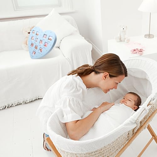 Cadre photo première année bébé bleu 12 mois le cadeau de naissance idéal - 7