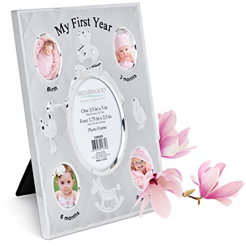 Image of Briarwood My First Year Baby Photo Frame in Silver-Tone