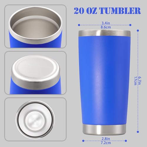 20 oz Tumbler Insulated Tumblers Stainless Steel Coffee Mug,DarkBlue 1PCS by Eyasure - Used condition - Image 5