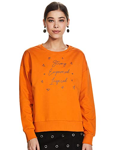 Image of Amazon Brand - Symbol Women's Cotton Blend Round Neck Regular Fit Sweatshirt (Pullover)
