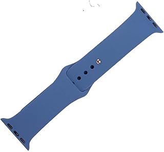 Generic Silicon waterproof wide watch replacement strap compatible for watch 38mm, 40mm or 41mm - blue