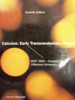 Paperback Calculus: Early Transcendentals Vol. 1 [7 E] (MAT 1500; Villanova University) Book