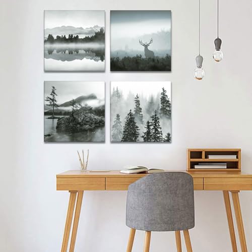 Artscope impression sur toile forêt en 4 parties de 30x30cm - 7