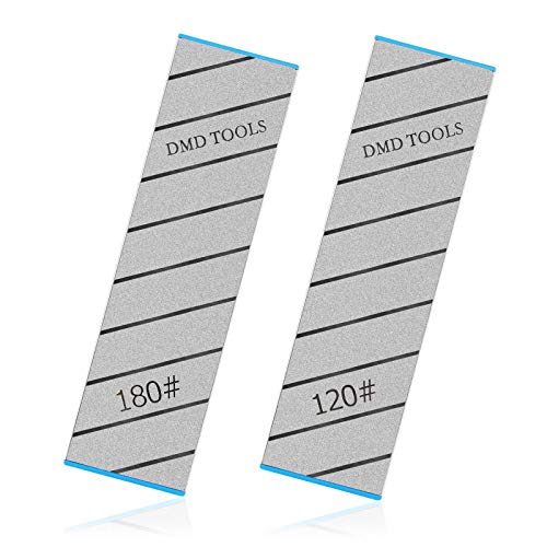 |DMD Double-Sided Diamond Sharpening Stone 10x3 inch (120&180)| Delux Diamond Whetstone| Grit Diamond Sharpening Plate | Durable Quality and Exquisite Design