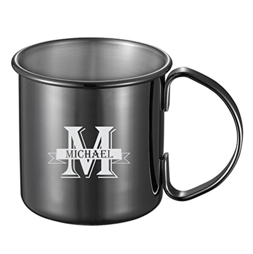 Personalized 16 oz Visol Elise Gun Metal Finish Moscow Mule Mug - Groomsman Variants (Groomsman 3)