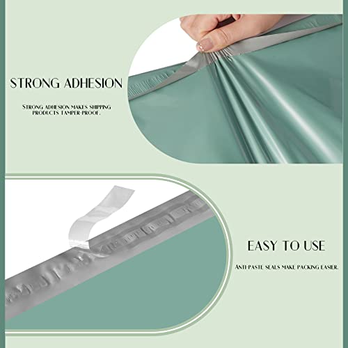 Image of Metronic Poly Mailers 12x15.5 100 Pack Medium Shipping Bags for Clothing | Strong Self-Seal Mailers Poly Bags Shipping Envelopes, Thick Mailing Bags Package Bags for Small Business, Grayed Jade Green