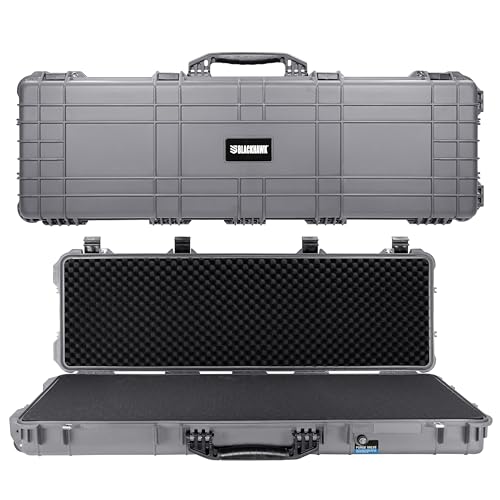 Eylar 44' Blackhawk Series Protective Roller Rifle Hard Case With Foam, Waterproof & Crushproof, Two...