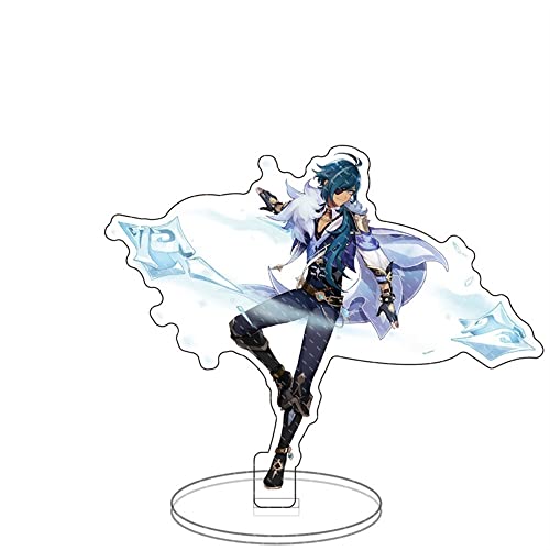 Anime Figura Genshin Impact Zhongli Ayato Venti Xiao Yae Miko Yelan Suporte Acrílico Modelo Placa De