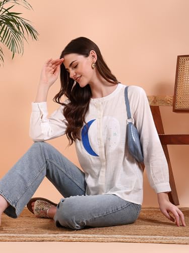 Image of Maaesa Tie-Dye Crepe Loose Fit Shirt