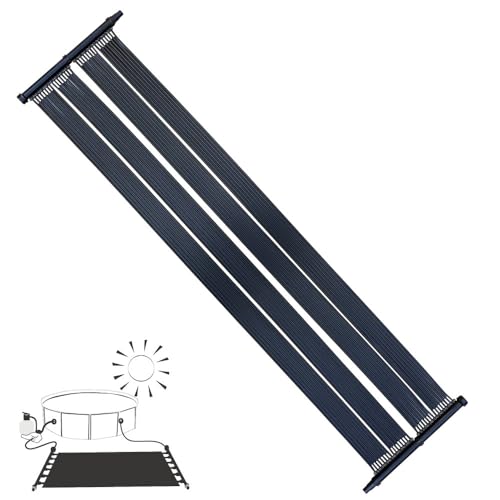 Melko Solarkollektor Poolheizung Set 300 x 80 cm, Warmwasser Heizung Solarheizung für Pools Schwimmbad bis 12.000 l | Wasserinhalt | Beliebig erweiterbar | UV-beständiger Kunststoff | Solarmatte