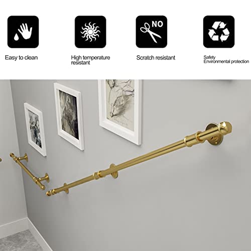 Kit support de rampe d'escalier en fer forgé doré 15 pi - 6
