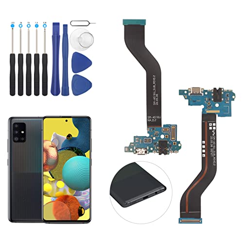 Dock Connector for Samsung Galaxy A51 5G USB Charging Port Flex Cable Replacement for A516U Type C Charger Dock Board Connector with Tools