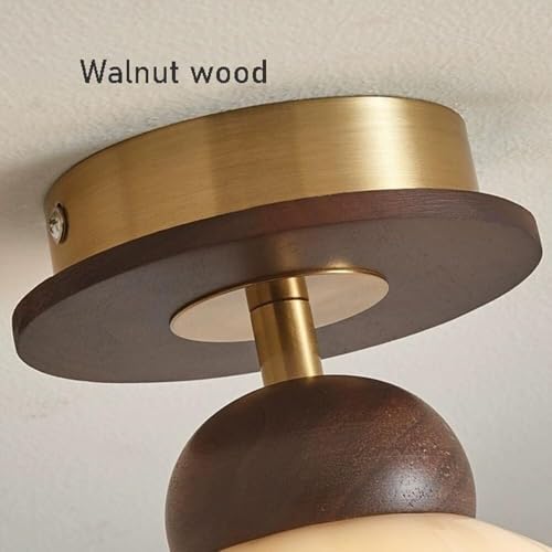 Lámpara de techo estilo retro con madera y cristal para islas de cocina 2
