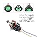 iJDMTOY OEM H11 H8 Female Adapters Wiring Harness Sockets w/ 4-Inch Wire Pigtails Compatible with Front Light or Fog Lights Use