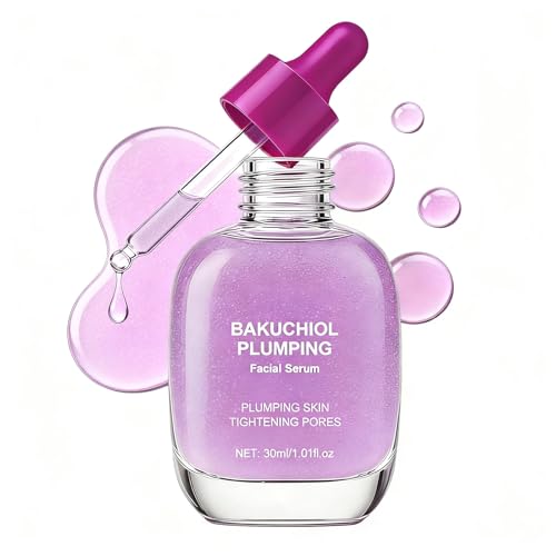 Bakuchiol Suero Rellenador, Bakuchiol Serum, Alternativa Al Retinol para Pieles Sensibles, Serum Antiarrugas con Niacinamida, Reduce Líneas Finas, Minimiza los Poros y Mejora Firmeza de Piel, 30 ml