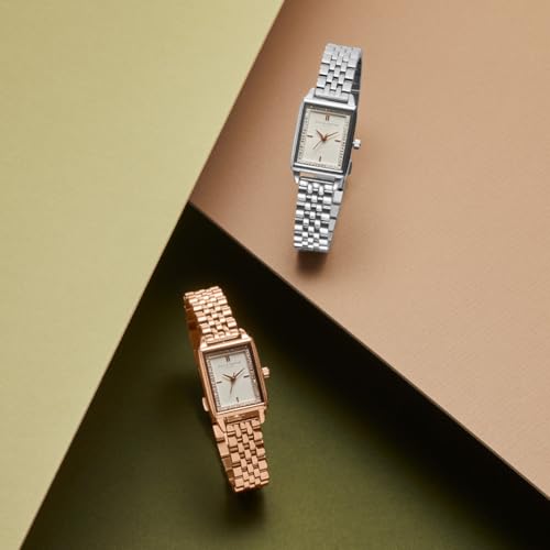 Image of Olivia Burton Rectangular Women's Watch - 25.5mm, 3H Quartz Movement, Stainless Steel, Water Resistant 30M (3ATM)