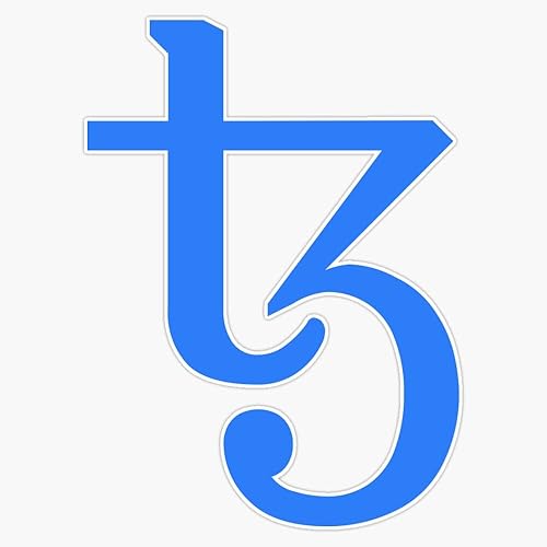 Tezos XTZ - Adhesivo de vinilo para parachoques con logotipo de criptomoneda, impermeable, 5 pulgadas