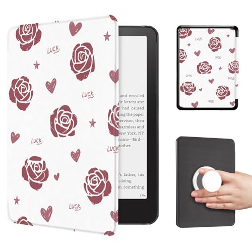 Image of CoBak Cute Case with Fold-Back Magnetic Cover for 7 inch Kindle Paperwhite 12th Gen 2024 and Colorsoft - for PopSockets Grip, Compatible with iPhone MagSafe and Anker Wireless Charging Pads, Auto Wake