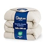 CozyLux Couette 140x200 cm pour Lit 1 Personne, Édredon 300g/m² pour 4...