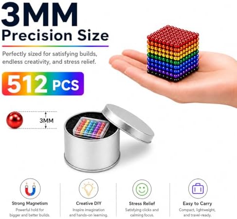 3mm 523PCS!Upgraded Construction Desktop, Hand Relaxation Toy, Office Soft Rubber, Suitable for Ages 16 and up(11)