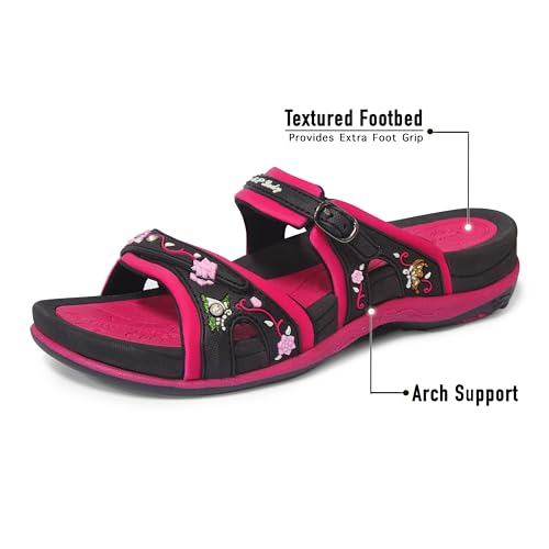 Image of Gold Pigeon Shoes SIGNATURE Comfort Walking Slides Sandals for Women | Arch Support, Waterproof, Non-Slip