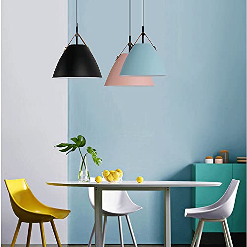 Lustre pendant en métal blanc 36cm | Plafonnier moderne en fer - 5