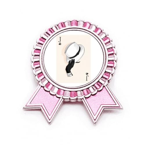 Badge as de pique broche médaille en métal rose premium
