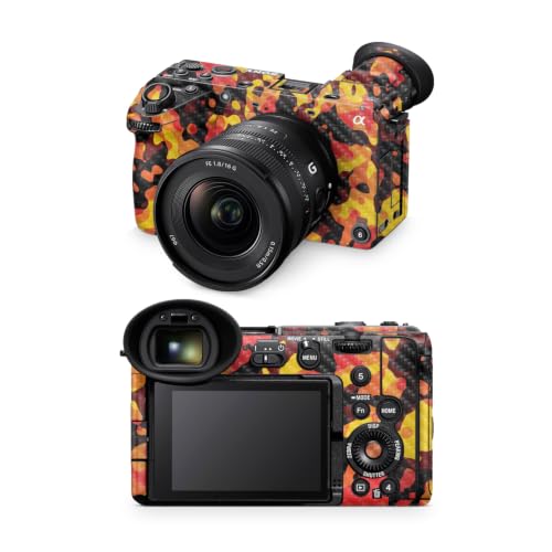 Image of Carbon Fiber Camera Skin Compatible with Sony FX2 Digital Camera (2025) - Warm Modern Camo - Premium 3M Vinyl Protective Wrap Decal Cover - Easy to Apply | Crafted in the USA by MightySkins