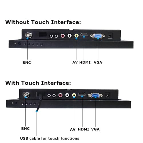 Image of 1pc 10.4 Inch HD 1024x768 Open Frame Style Industrial Touch Screen Monitor Non Touch /Resistive /Capacitive Touch(Resistive Touch)
