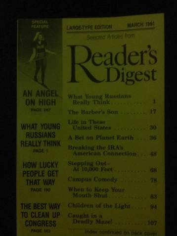 Selected Articles from Reader's Digest Large-Type Edition March 1991