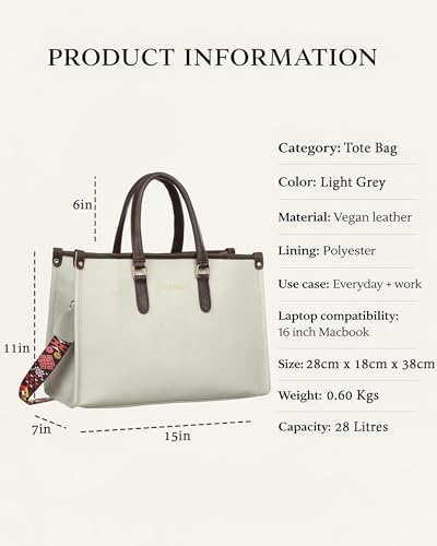 Image of Keywest Women's Voyage Luxe Tote Handbag for Women | Hobo Bag for Work | Ladies Purse | Stylish Shoulder Bag | Gift For Women