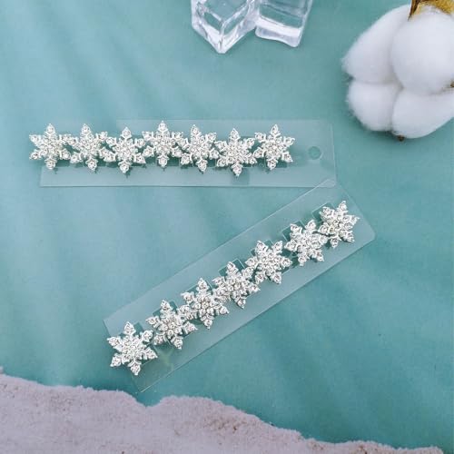 28 Pinzas Mini Copo de Nieve con Cristales miniatura 6