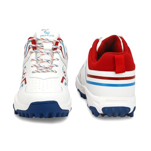 Image of PRO KVH Men's Rubber Spike Cricket Shoes Unisex Cricket Shoes | Mid-Foot Support Heel Synthetic Limited Edition Elite Performance