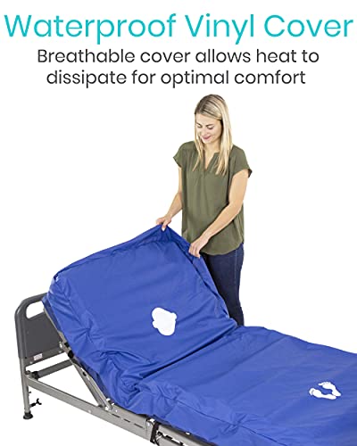 Vive 8" Alternating Pressure Mattress - Low Air Loss Hospital Replacement Mattress - Medical Bed Topper For Pressure Ulcers And Bed Sores - Variable, Inflatable Pressure Pump System #TOP6