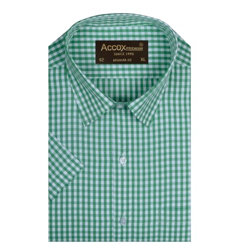 Image of ACCOX Men's Half Sleeves Formal Regular Fit Cotton Shirt(GCR561)