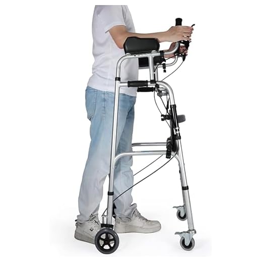 ZJGFCB Seniors Stand Upright Rolling Walkers W/Seat 4 Wheels Heavy Duty Folding Rollator Walker W/Armrests Brakes Disabled Walking Aid For Inside Outside