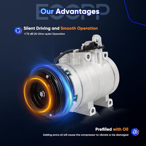 Image of ECCPP AC Compressor Fit for Kia Sorento 3.5L 2003-2006 | Fast Cooling AC Compressor with Clutch