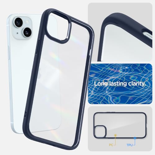 Image of Spigen for iPhone 15 Case, Ultra Hybrid [No Magnet Ring][Anti-Yellowing] - Navy Blue