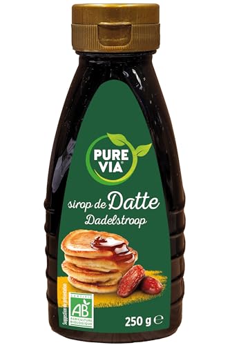 Pure Via Bio Sirop de Datte - 250g - une alternative au sucre 100% d’origine naturelle