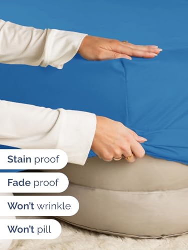 Image of Extra Deep Queen Fitted Sheet - Single Fitted Sheet Only - Royal Blue | Easily Fits 18 inch to 24 inch Mattress, Soft, Wrinkle Free, Breathable & Comfy, Extra Deep Pockets Hotel Luxury Fitted Sheet