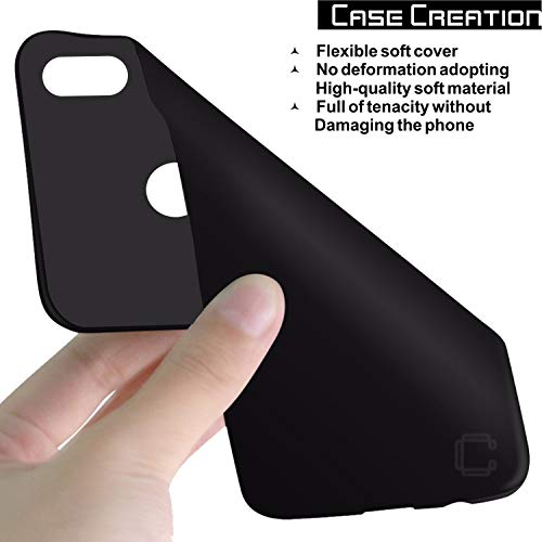 Image of Case Creation Compatible for Xiaomi Mi A2 Back case, Xiaomi Mi A2 Slim Flexible Smart Look case with 360 Camera All Angle Protection (Pure Black)