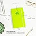 Clever Fox Dotted Notebook – Dot Grid Bullet Numbered Pages Hard Cover Notebook Journal With Thick 120g Paper and Pen Loop, Stickers, 3 Bookmarks, Smooth Faux Leather, 5'' x 8.25'' - Neon Yellow