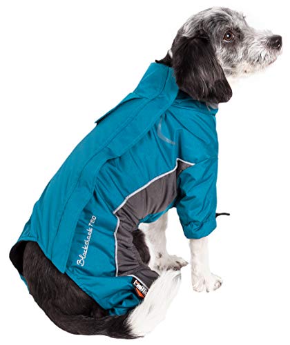 Doghelios 'Blizzard' Full-Bodied Comfort-Fitted Adjustable And 3M Reflective Winter Insulated Pet Dog Coat Jacket W/ Blackshark Technology, X-Small, Blue #TOP1