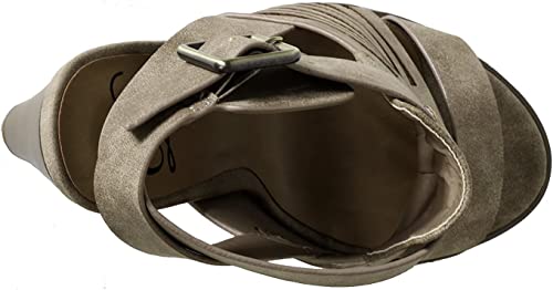 Delicious Yummy Gladiator Cutout Stacked Heel Sandal Shoes With Adjustable Ankle Buckle (Taupe Pu, Us_Footwear_Size_System, Adult, Women, Numeric, Medium, Numeric_11) #TOP4