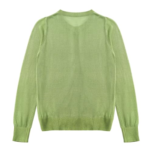 Girl's Long Sleeve Cardigan Sweater Bolero Shrug Cover Up Casual Knit Jacket Outerwear School Uniform4