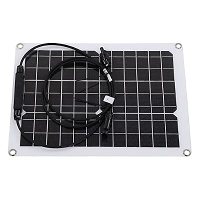 HaloVerde Monocrystalline Solar Panel 15W with Flexible Design, Portable 12V Solar Panel Charger for Camping, Fishing Boats, RVs, and Outdoor Power