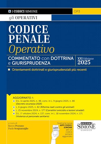  Codice penale operativo. Commentato con dottrina e giurisprudenza. Con App Codici Simone per un codice sempre aggiornato