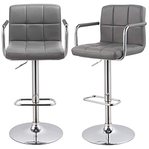 DUHOME Butaco WY-451K Set de 2 con Respaldo y Descansabrazos Gris PU miniatura 1