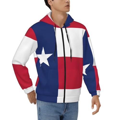 Sweat à capuche zippé homme Texas pour se protéger du vent frais