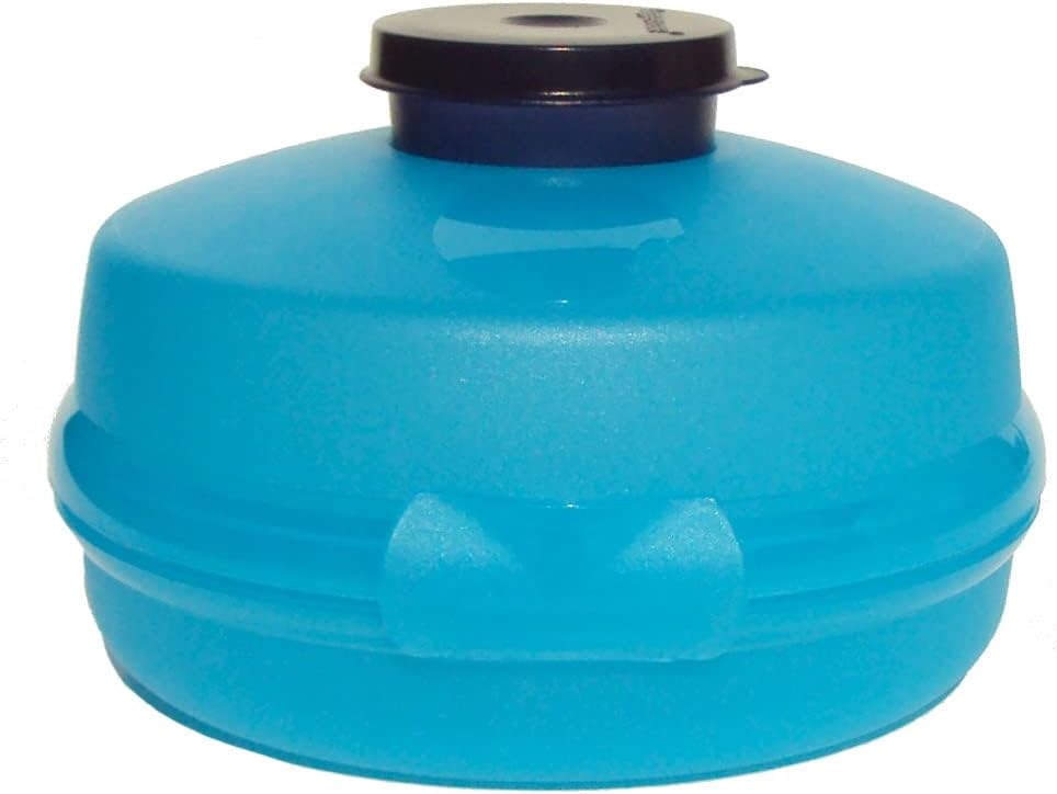 Bagel Keeper Round Sandwich Box Storage Container Aqua Blue, 5.5 inches